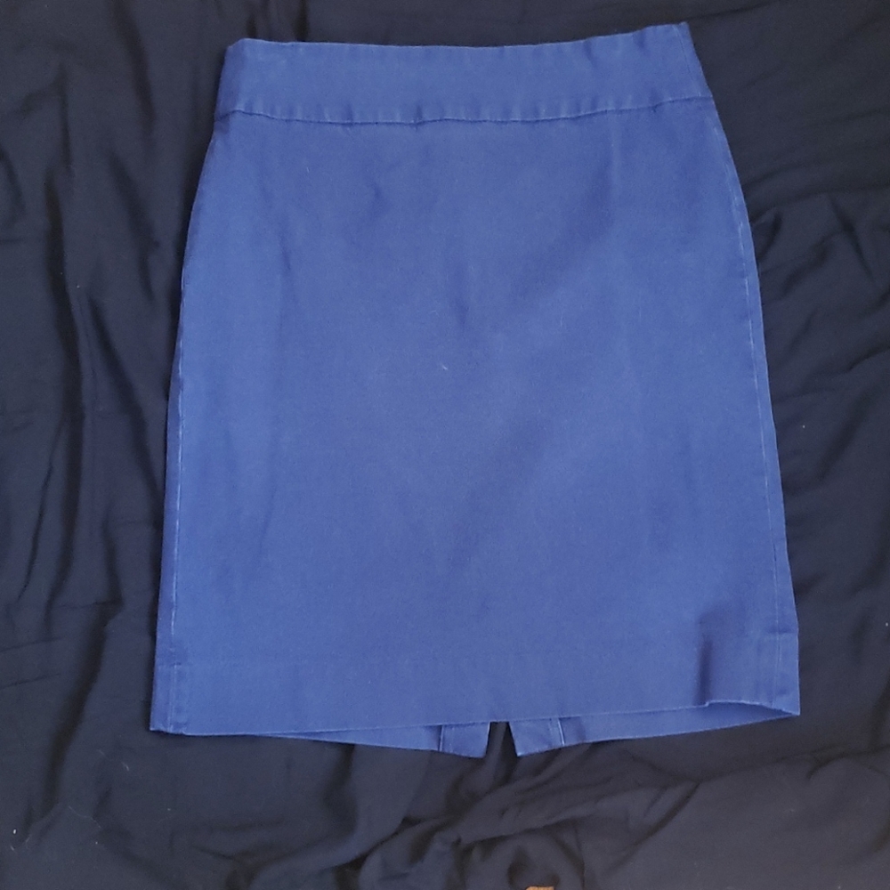 Navy pencil skirt